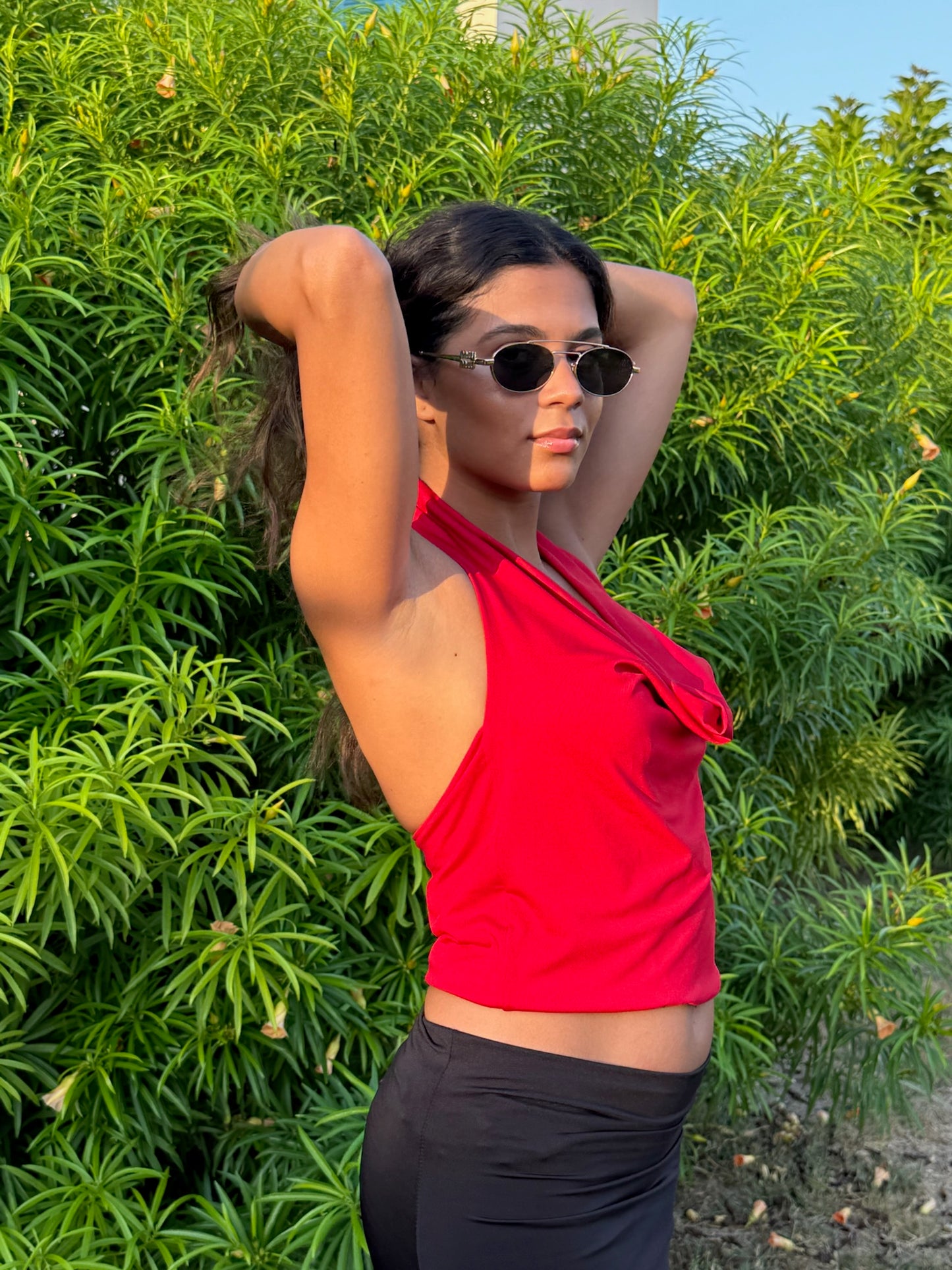 Loose neck top