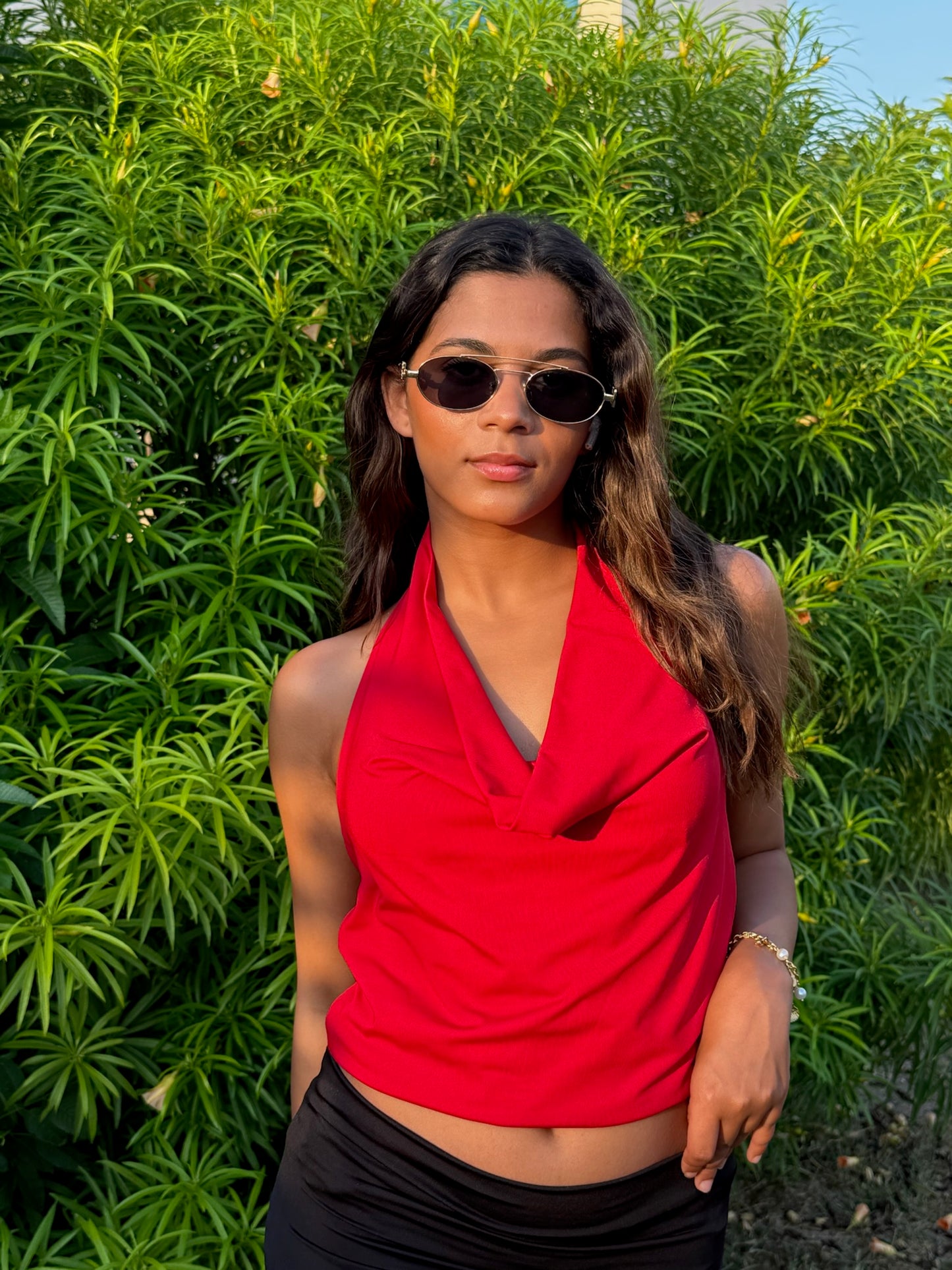 Loose neck top