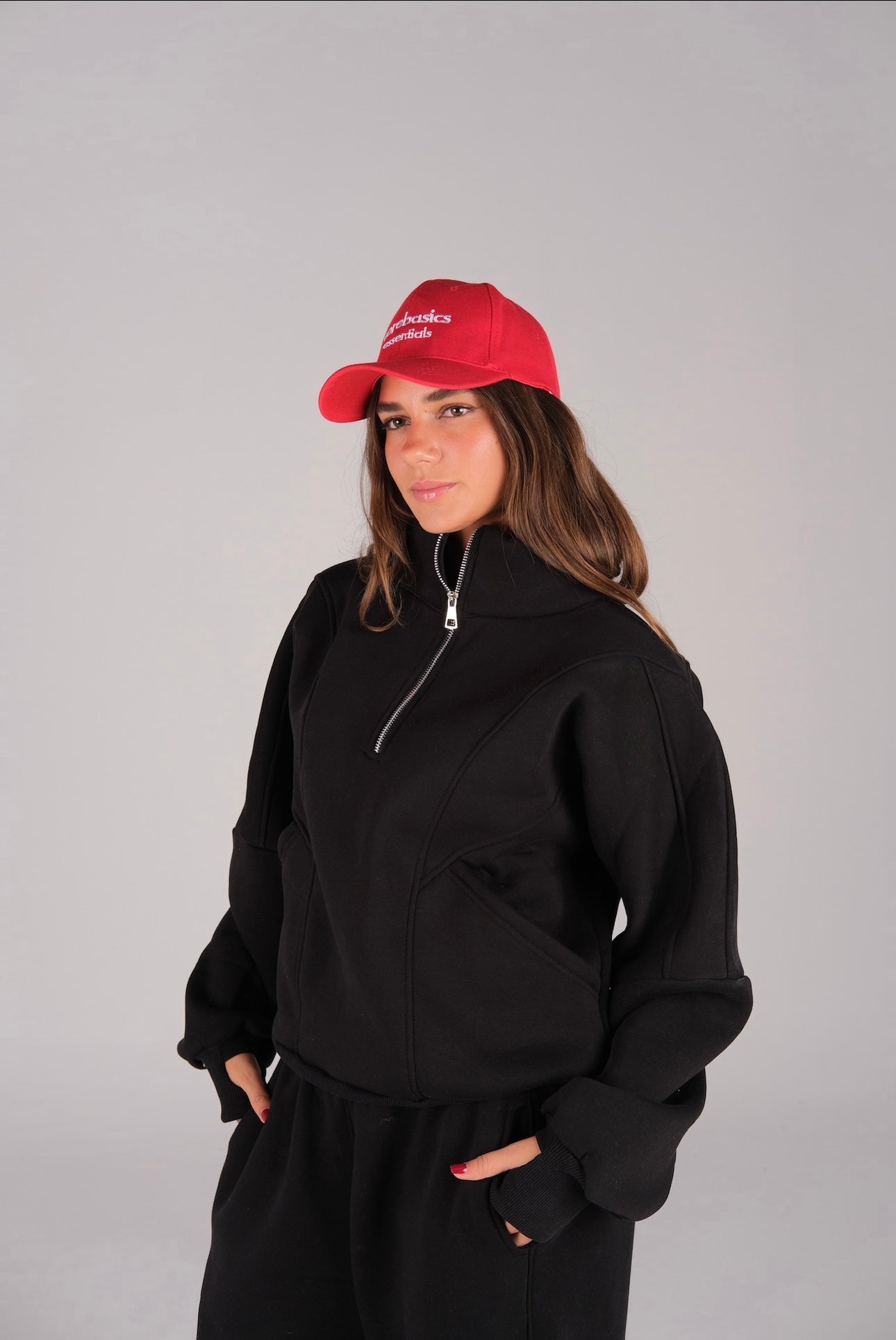 Finger Quarter Zip Sweater