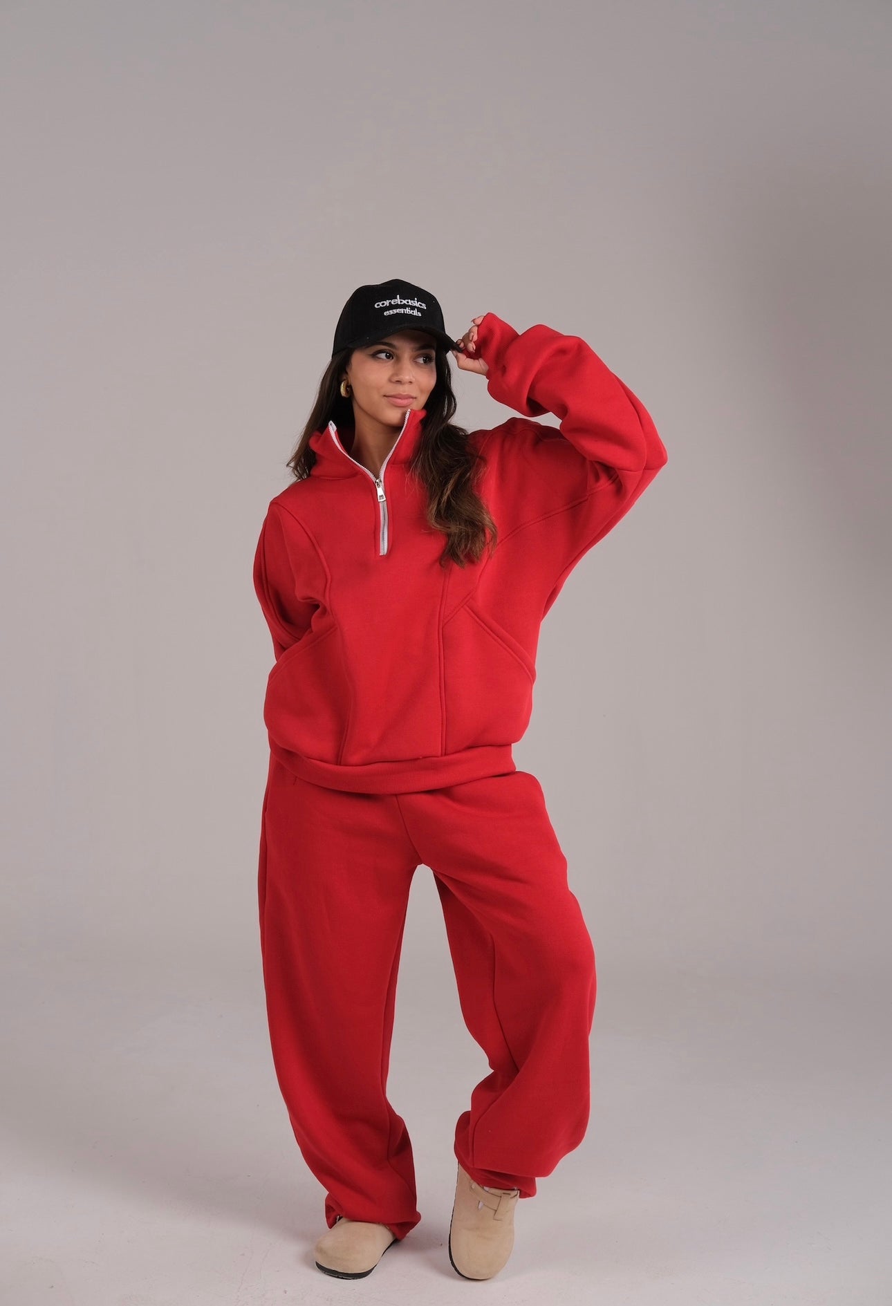 Finger Quarter Zip Sweater