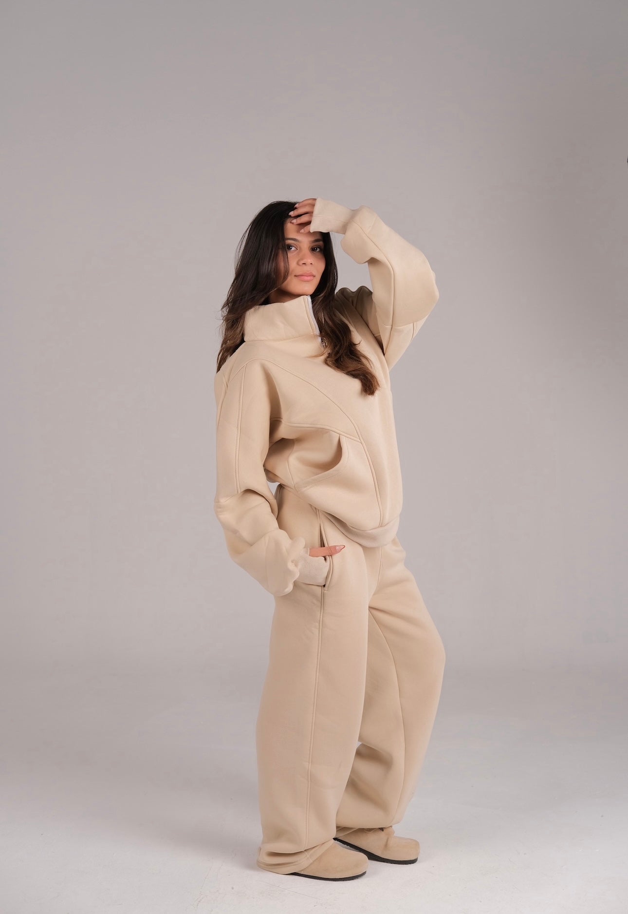 Finger Quarter Zip Sweater
