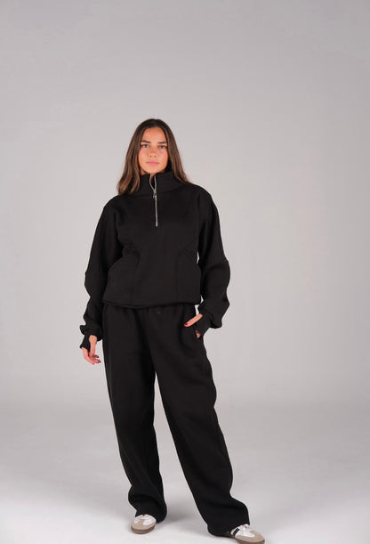 Finger Quarter Zip Sweater
