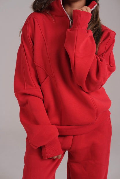 Finger Quarter Zip Sweater